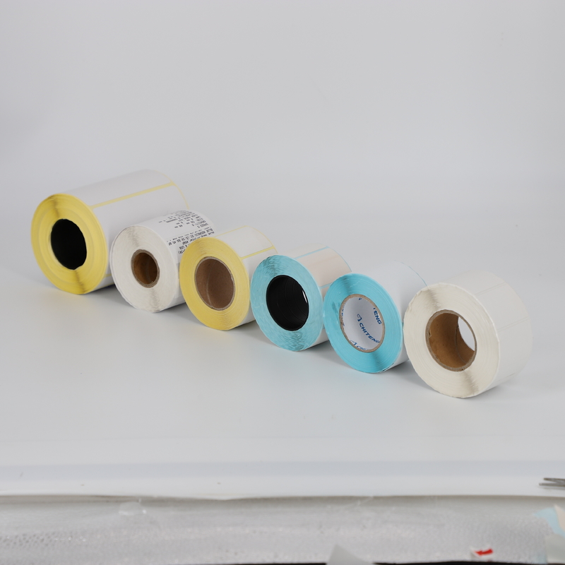 Customized Color Thermal Label Paper Roll for Sticker Labels, Direct self adhesive label