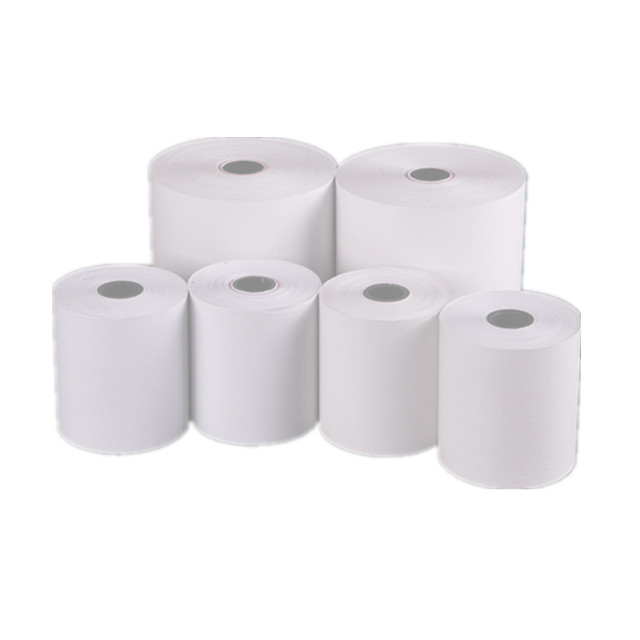 100% Virgin Wood Pulp POS Thermal Paper Roll 45-80gsm Weight Customizable Sizes