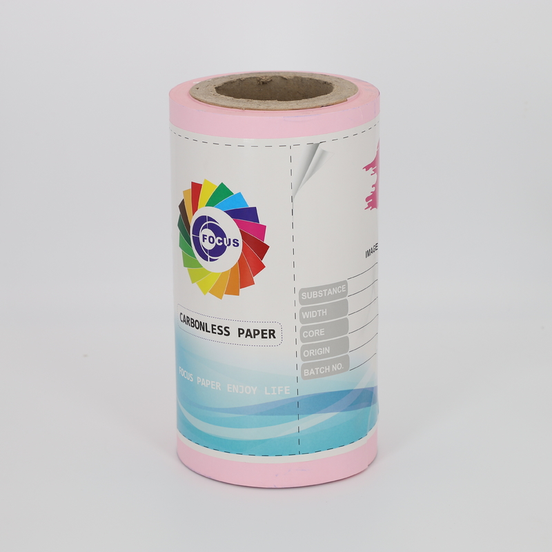 Mill A Grade Popular Blue Printing Color 55GSM/50GSM/55GSM Carbonless Paper Reel for Continuous Bills
