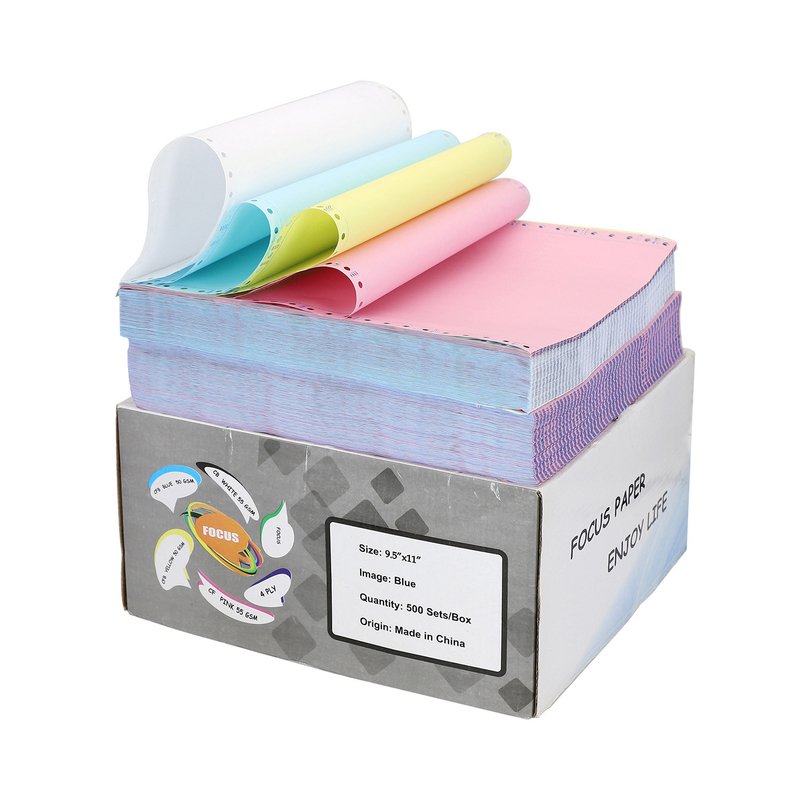Wood Pulp Blue 3 Ply NCR Paper Black Blank Carbonless Paper 2 Part