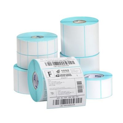 Customized Size Thermal Label Paper Roll For Direct Self Adhesive From Logistics Glassine Paper