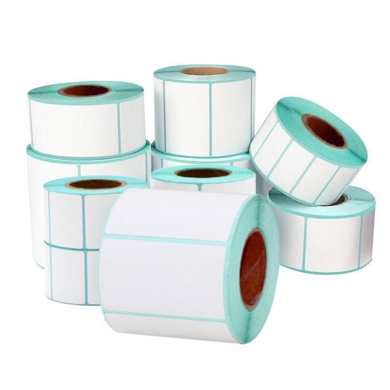 Customized Size Logistics Packaging Glassine Paper Thermal Label Paper Roll For Direct Self Adhesive