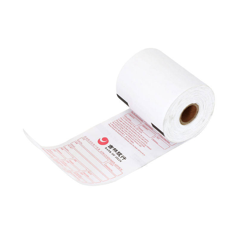 12000m Length POS Thermal Paper Roll With Good A Grade Whiteness And 100% Virgin Wood Pulp