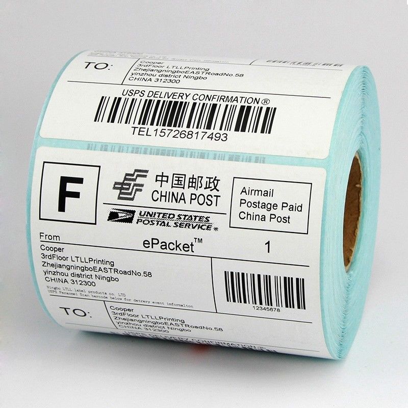 40x30x500mm Oilproof Thermal Label Paper Roll Cash Register BPA Free Thermal Labels