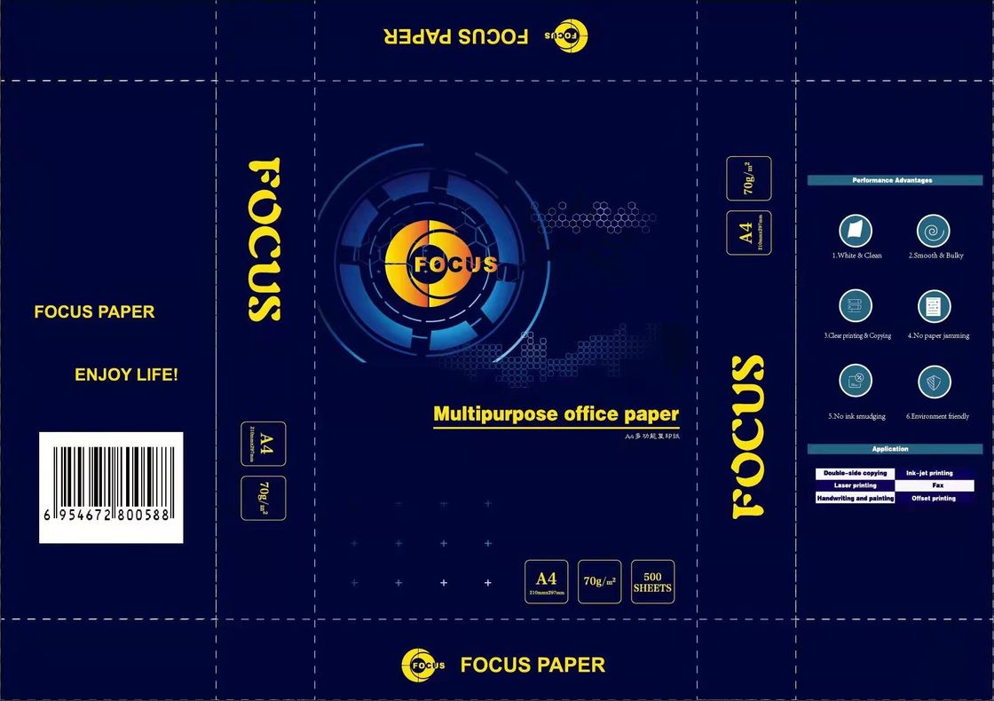100% Virgin Soft Wood Pulp A4 Copy Paper 70/80GSM