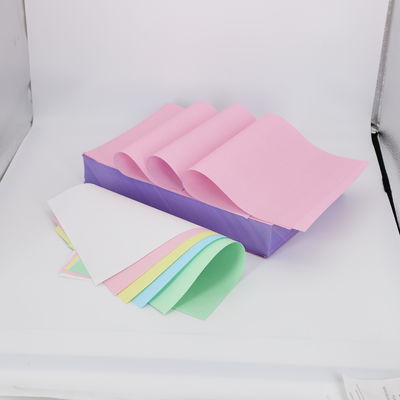 100% कुंवारी लकड़ी का पल्स ए ग्रेड ब्लू इमेज शीट / रील 5 प्लाई एनसीआर पेपर